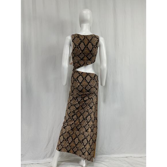 Agua Bendita x Revolve 'Massai' Blue Poly Dress Size S - NWT - Picture 3 of 4